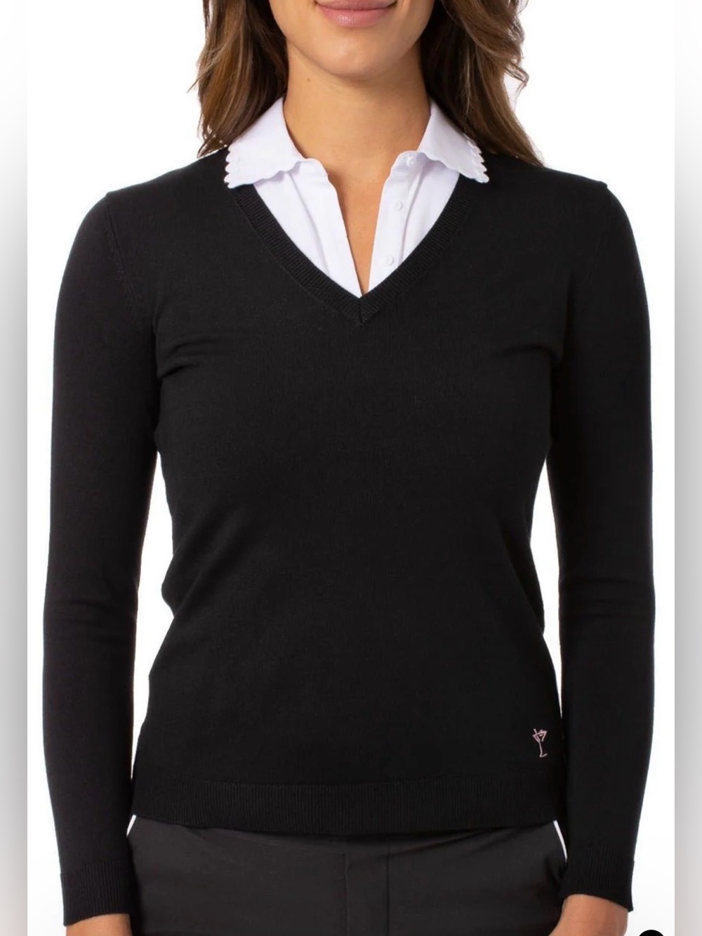 Golftini V-Neck Sweater Black